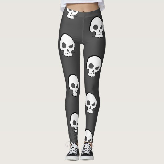Skull en Mustache Leggings (Voorkant)