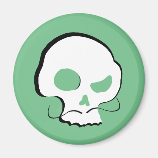 Skull en Mustache Magneet (Voorkant)