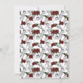 Skull en Rozen Gothic Halloween Invitation        Kaart (Achterkant)