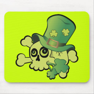 Skull en Shamrocks Muismat