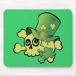 Skull en Shamrocks Muismat