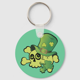 Skull en Shamrocks Sleutelhanger