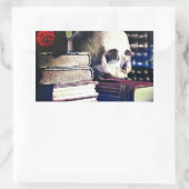 Skull- en spellingboek over geschenken, kleding en rechthoekige sticker (Tas)