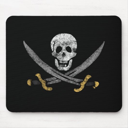 Skull en Swords Pirate Flag Muismat (Voorkant)