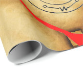 SKULL en SWORDS, PIRATEN DE PARCHTIE VAN HET KAART Cadeaupapier (Rol Hoek)