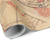 SKULL en SWORDS, PIRATEN DE PARCHTIE VAN HET KAART Cadeaupapier (Rol Hoek)