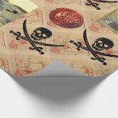 SKULL en SWORDS, PIRATEN DE PARCHTIE VAN HET KAART Cadeaupapier (Hoek)