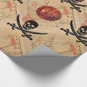 SKULL en SWORDS, PIRATEN DE PARCHTIE VAN HET KAART Cadeaupapier (Hoek)