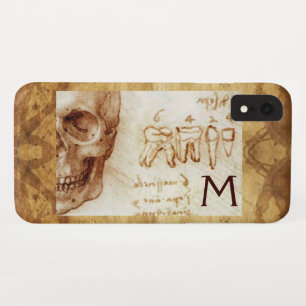 SKULL en TEETH, DENTALE KLINIEK, DENTISTISCHE MONO iPhone XR Hoesje