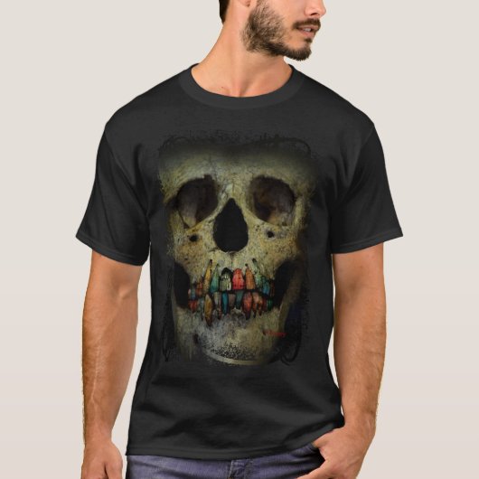 Skull Extreme Close with Doors for Teeth T-shirt (Voorkant)