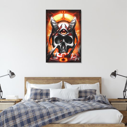 skull Eye Joe Canvas Afdruk (Insitu (Slaapkamer))