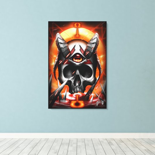 skull Eye Joe Canvas Afdruk (Insitu (Houten vloer))