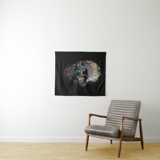 SKULL EYE SKELETON HALLOWEEN GIFT WANDKLEED (In Situ (horizontaal))