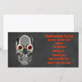 Skull Eyeballen Halloween Party Invite (Voorkant / Achterkant)