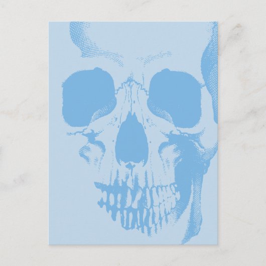 Skull Face Blue Briefkaart (Voorkant)