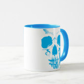 Skull Face Blue Mok (Voorkant rechts)