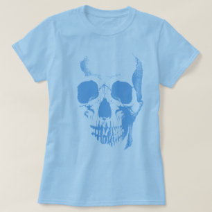 Skull Face Blue T-Shirt
