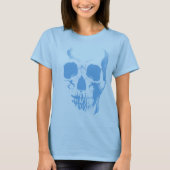 Skull Face Blue T-Shirt (Voorkant)