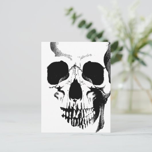 Skull Face Briefkaart (Staand voorkant)