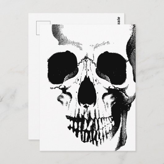 Skull Face Briefkaart (Voorkant / Achterkant)