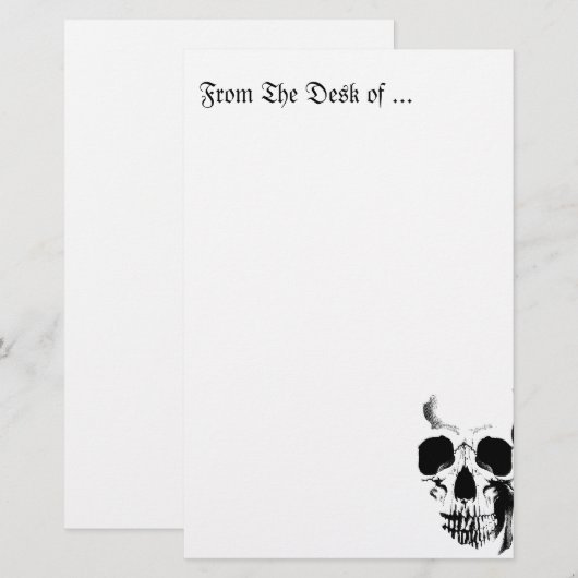 Skull Face Briefpapier (Voorkant / Achterkant)