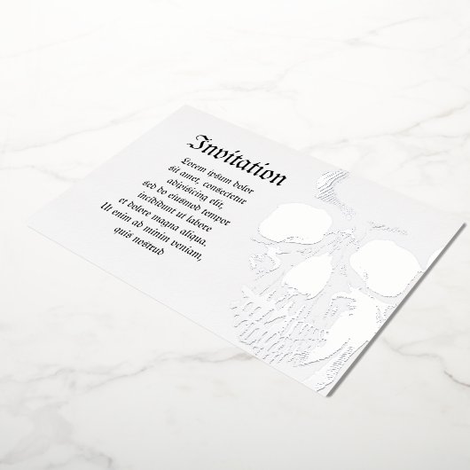 Skull Face Folie Uitnodiging (Gedraaid)