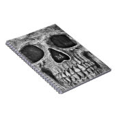 Skull Face Gothic White Cool Macabre Notitieboek (Rechterzijde)