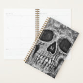 Skull Face Gothic White Cool Macabre Planner (Display)