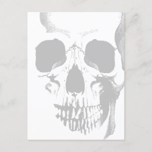 Skull Face Gray Briefkaart