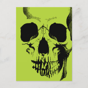 Skull Face Green Briefkaart