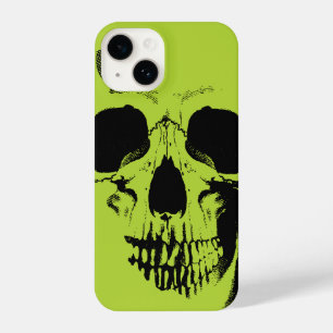 Skull Face Green iPhone 14 Hoesje