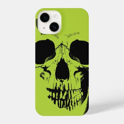 Skull Face Green iPhone Hoesje (Achterkant)