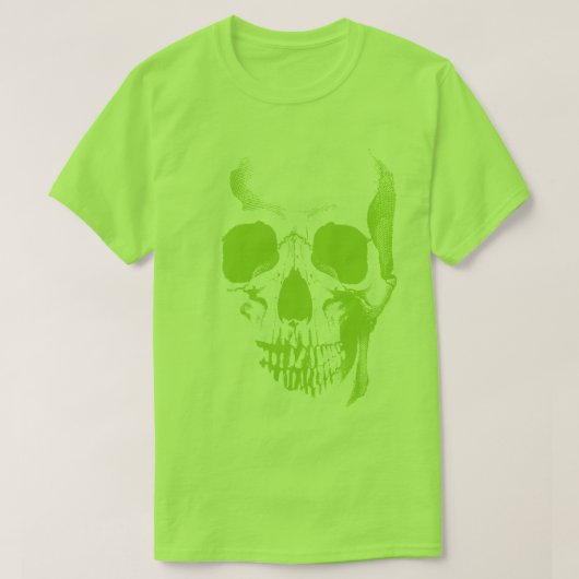 Skull Face Green T-Shirt (Design voorkant)