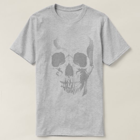 Skull Face Grey T-Shirt (Design voorkant)