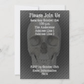 Skull Face Halloween Invitation Kaart (Achterkant)