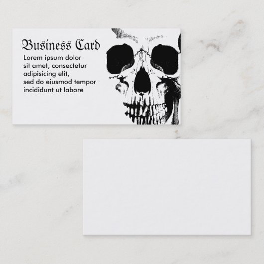 Skull Face Visitekaartje (Voorkant / Achterkant)