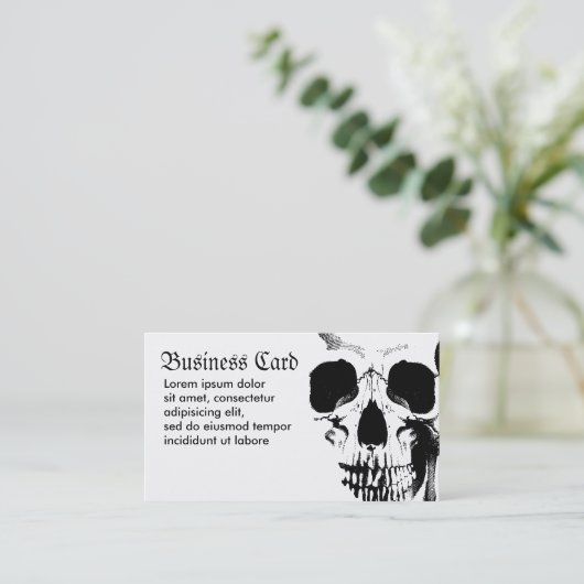 Skull Face Visitekaartje (Staand voorkant)