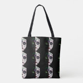 Skull Face Woman Mask Purse Canvas tas (Achterkant)