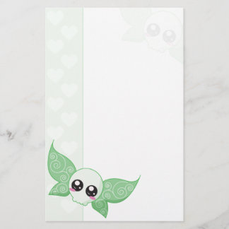 Skull Fairy Green Briefpapier