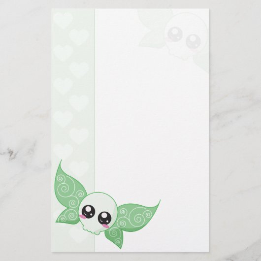 Skull Fairy Green Briefpapier (Voorkant)