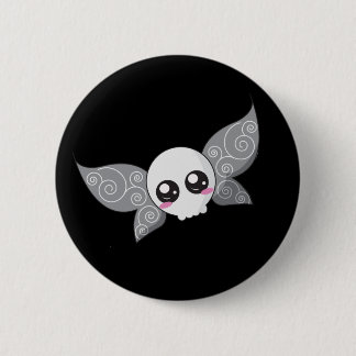 Skull Fairy - Grijs Ronde Button 5,7 Cm