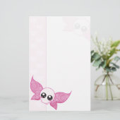 Skull Fairy Pink Briefpapier (Staand voorkant)