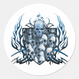 Skull-familie Ronde Sticker
