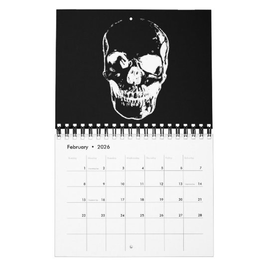 Skull Fantasy Art Heavy Metal Kalender (Feb 2026)