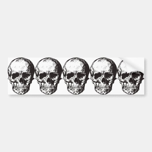 Skull Fantasy Art Rock Punk Heavy Metal Bumpersticker (Voorkant)
