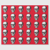 Skull Fantasy Art Rock Punk Heavy Metal Cadeaupapier (Vlak)