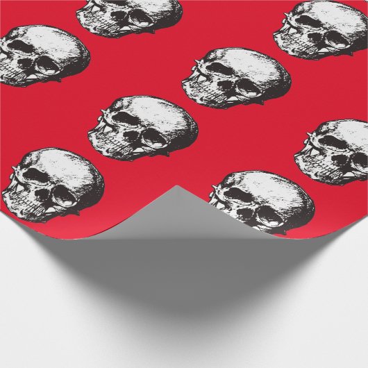 Skull Fantasy Art Rock Punk Heavy Metal Cadeaupapier (Hoek)