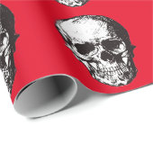 Skull Fantasy Art Rock Punk Heavy Metal Cadeaupapier (Rol Hoek)