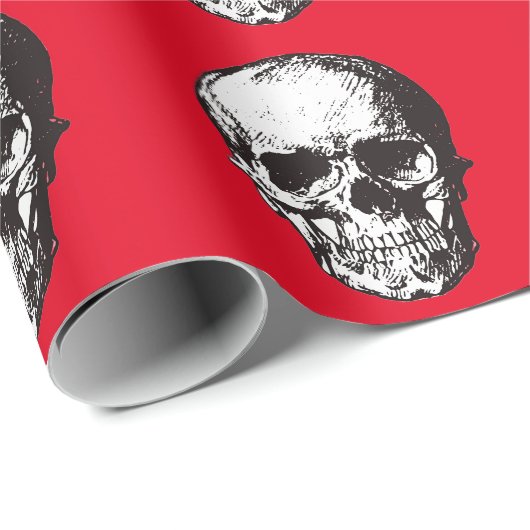 Skull Fantasy Art Rock Punk Heavy Metal Cadeaupapier (Rol Hoek)