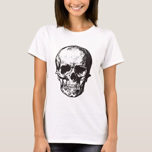 Skull Fantasy Art Rock Punk Heavy Metal T-shirt (Voorkant)